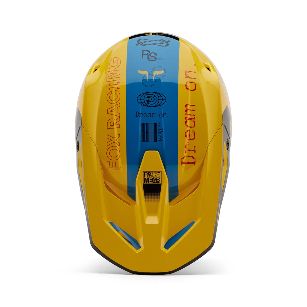 FOX Racing V1 Race Spec Helmet - Pale Yellow