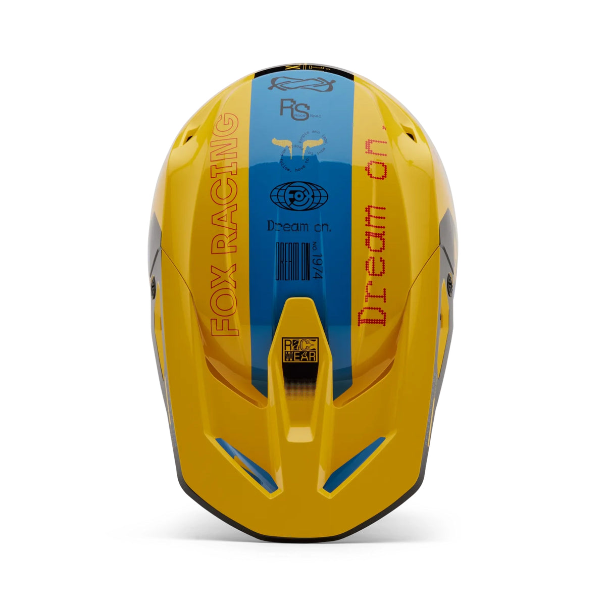 FOX Racing V1 Race Spec Helmet - Pale Yellow