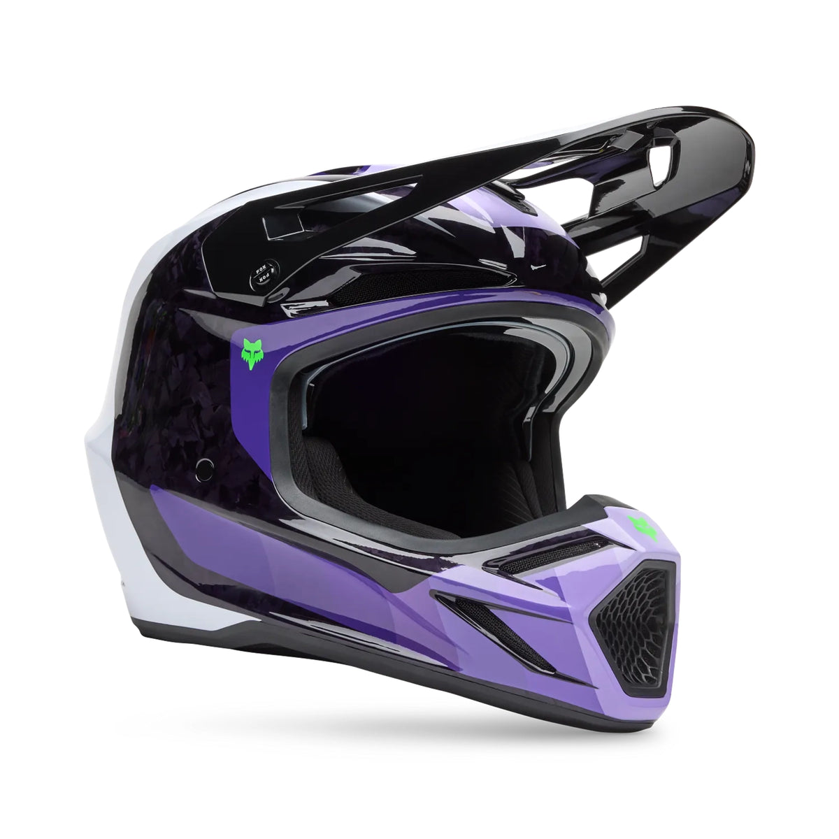 FOX Racing V3 RS Grid Helmet - Black/Purple