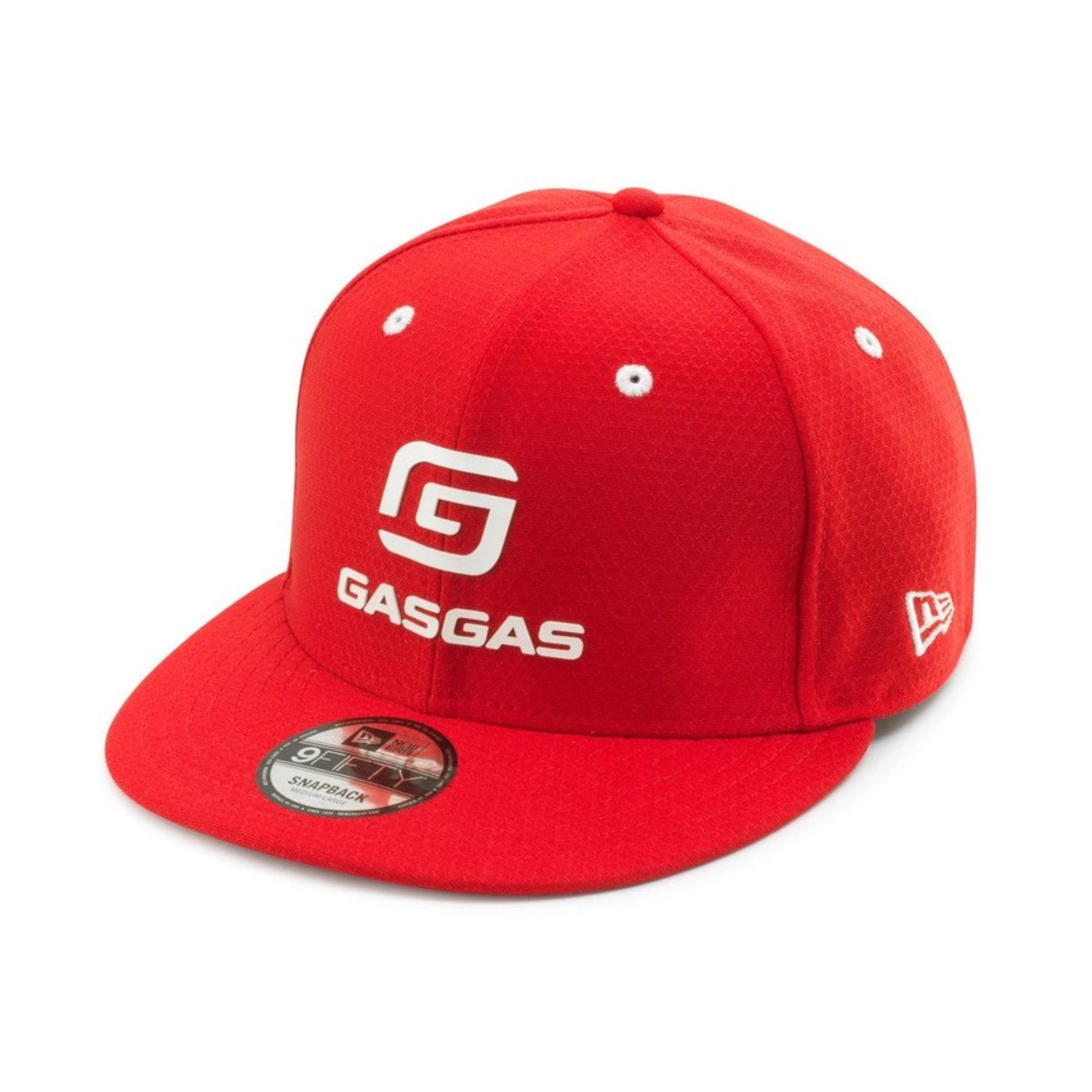 GasGas Team Flat Cap by New Era® – Topi Flat Cap Resmi GasGas, 100% Polyester