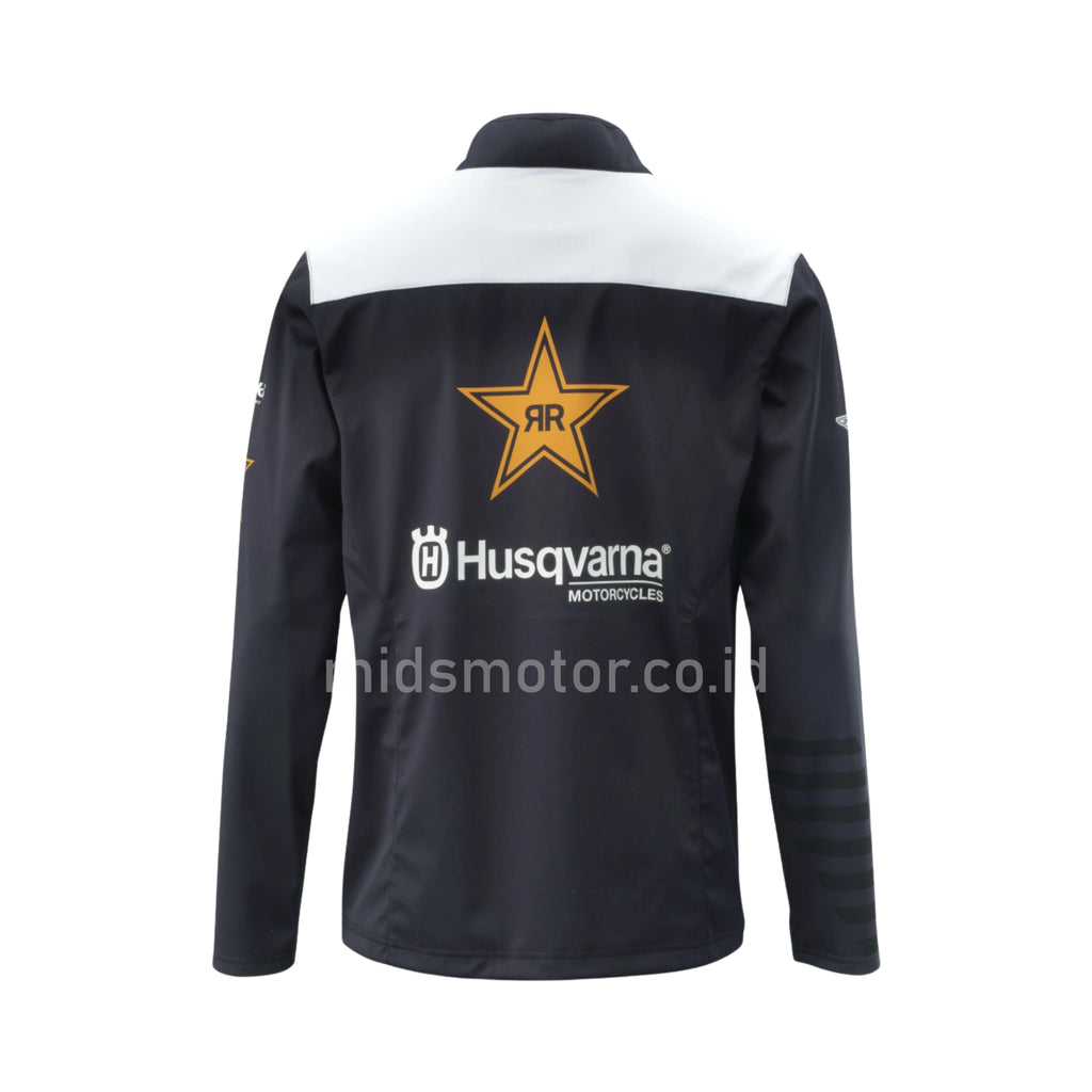Husqvarna Rockstar Replica Team Softshell Jacket 2024 – Jaket Softshell Unisex 100% Polyester