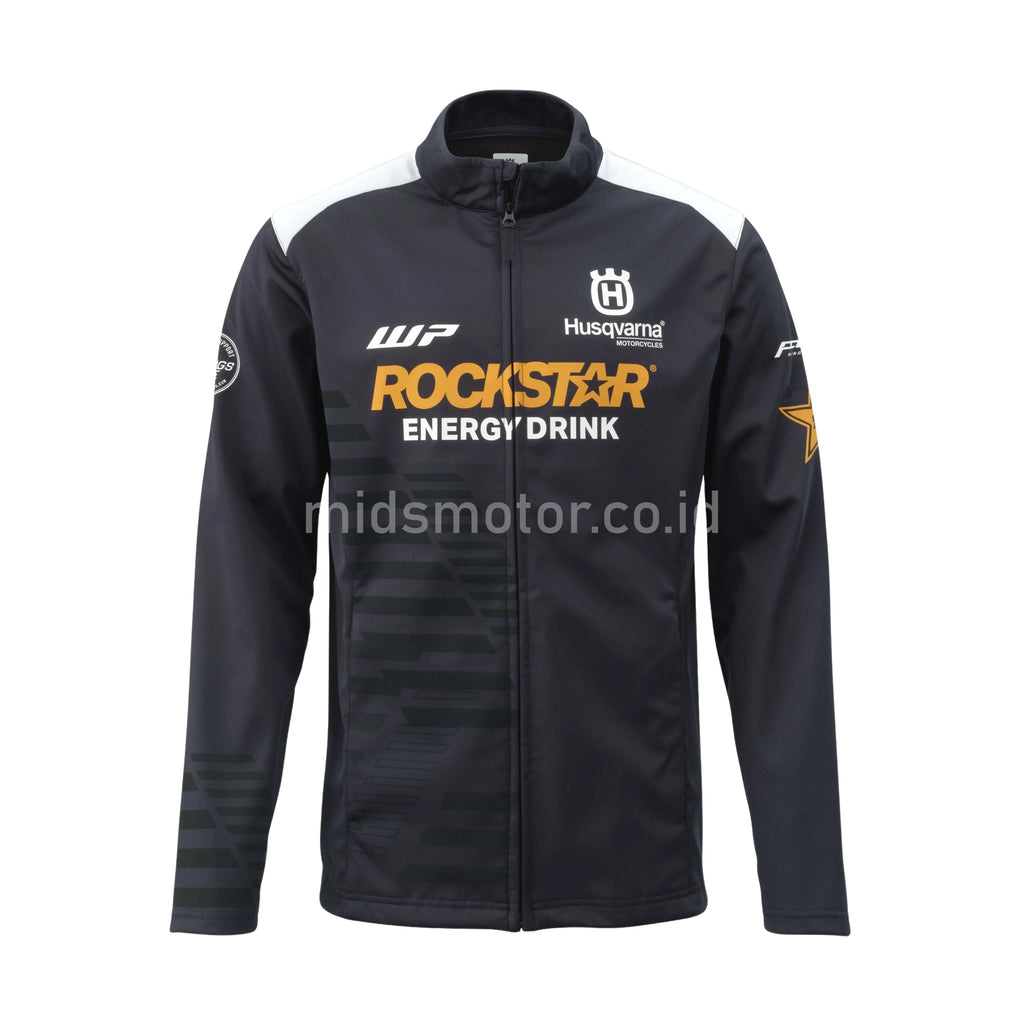 Husqvarna Rockstar Replica Team Softshell Jacket 2024 – Jaket Softshell Unisex 100% Polyester