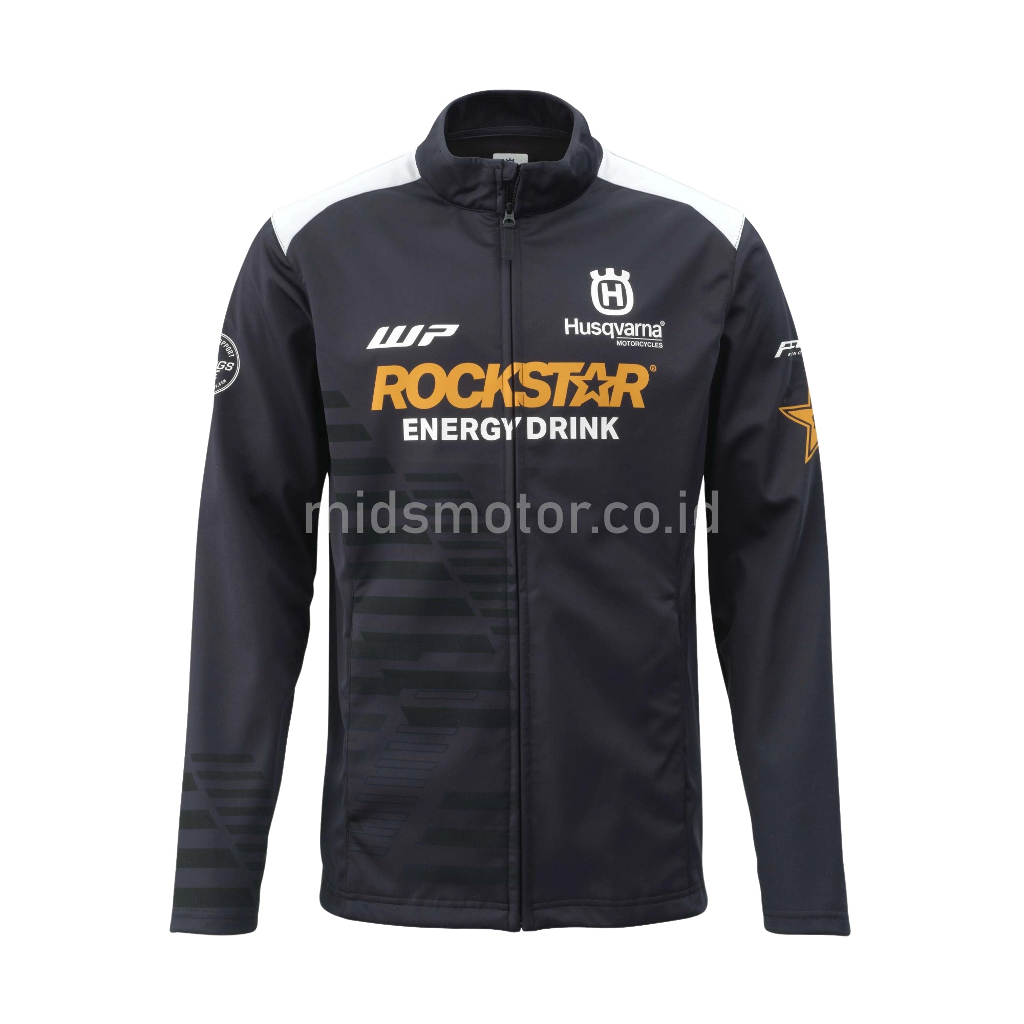 Husqvarna Rockstar Replica Team Softshell Jacket 2024 – Jaket Softshell Unisex 100% Polyester