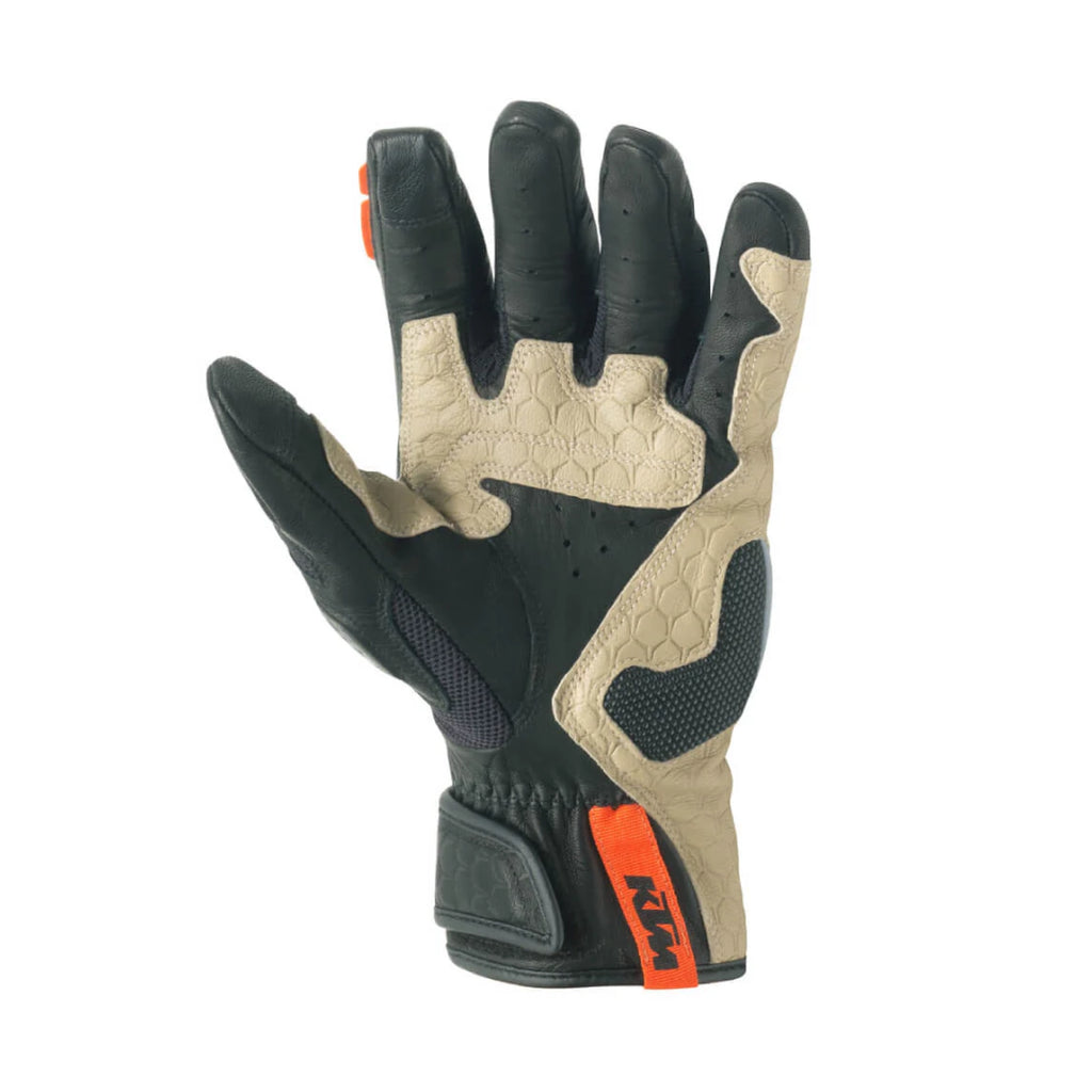 KTM ADV R V3 Gloves – Sarung Tangan Adventure Premium CE Level 1, Black/Antelope/Orange
