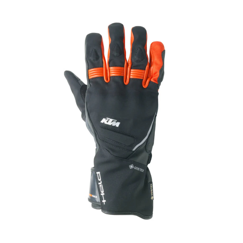 KTM ADV S Gore-Tex® Gloves by Held – Sarung Tangan Touring Waterproof CE Level 1, Black/Grey/Orange