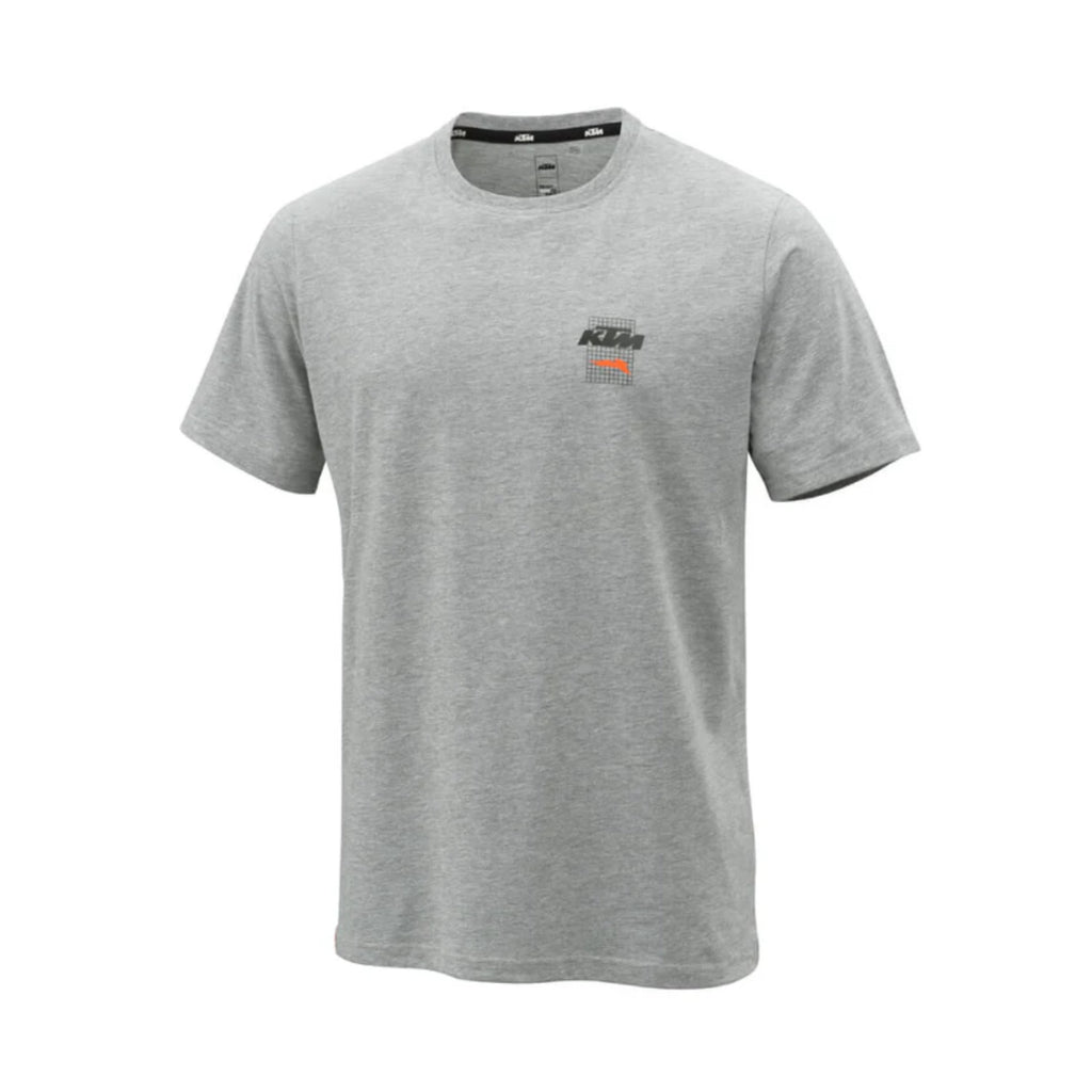 KTM Grid T-Shirt – Kaos Pria Kasual Ready To Race, Grey Melange