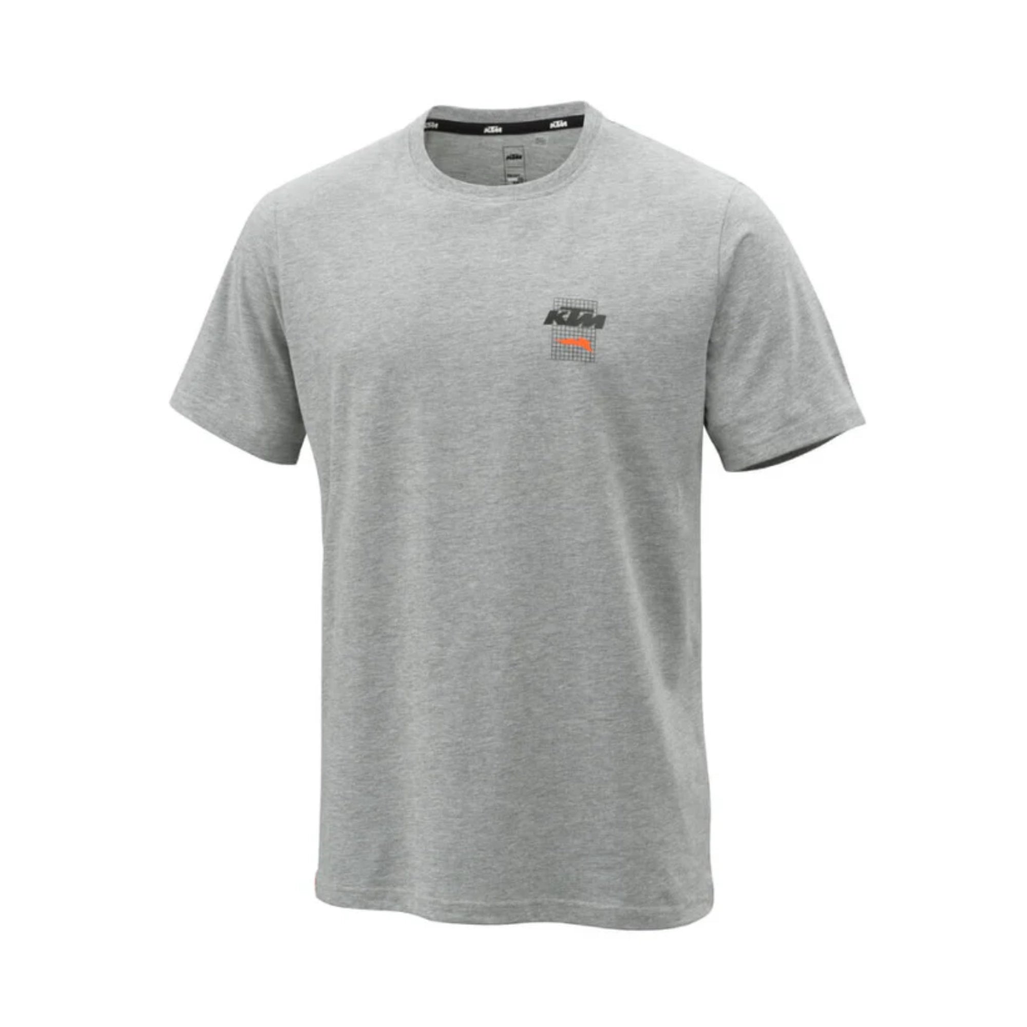 KTM Grid T-Shirt – Kaos Pria Kasual Ready To Race, Grey Melange