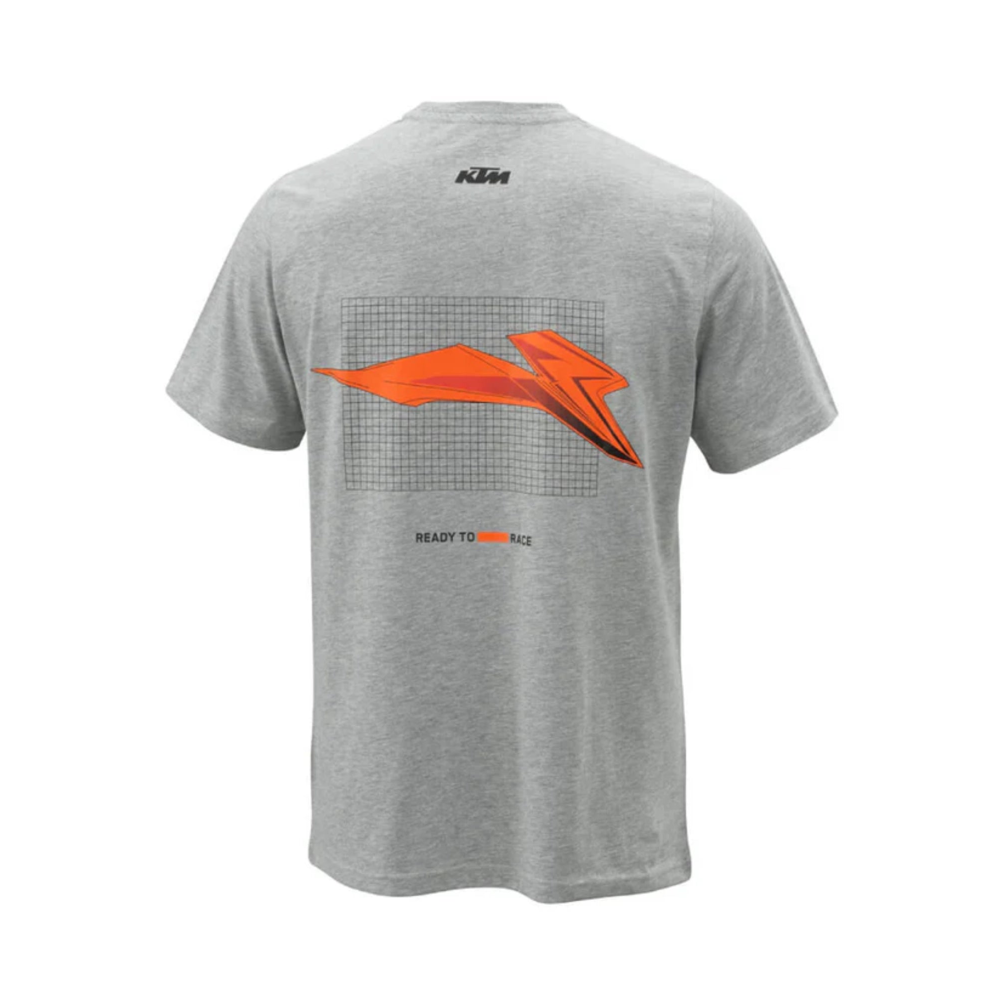 KTM Grid T-Shirt – Kaos Pria Kasual Ready To Race, Grey Melange