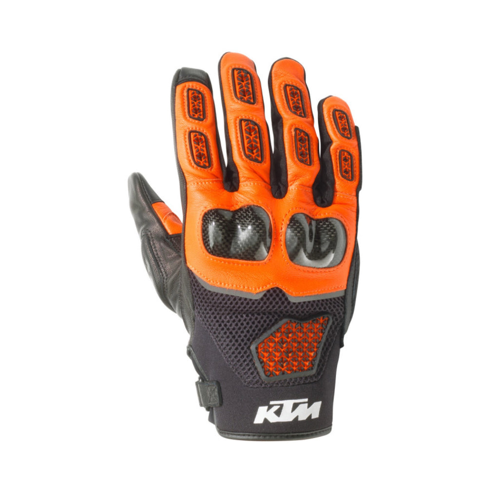 KTM Radical X V3 Gloves – Sarung Tangan Kulit Street Sporty Black/Orange