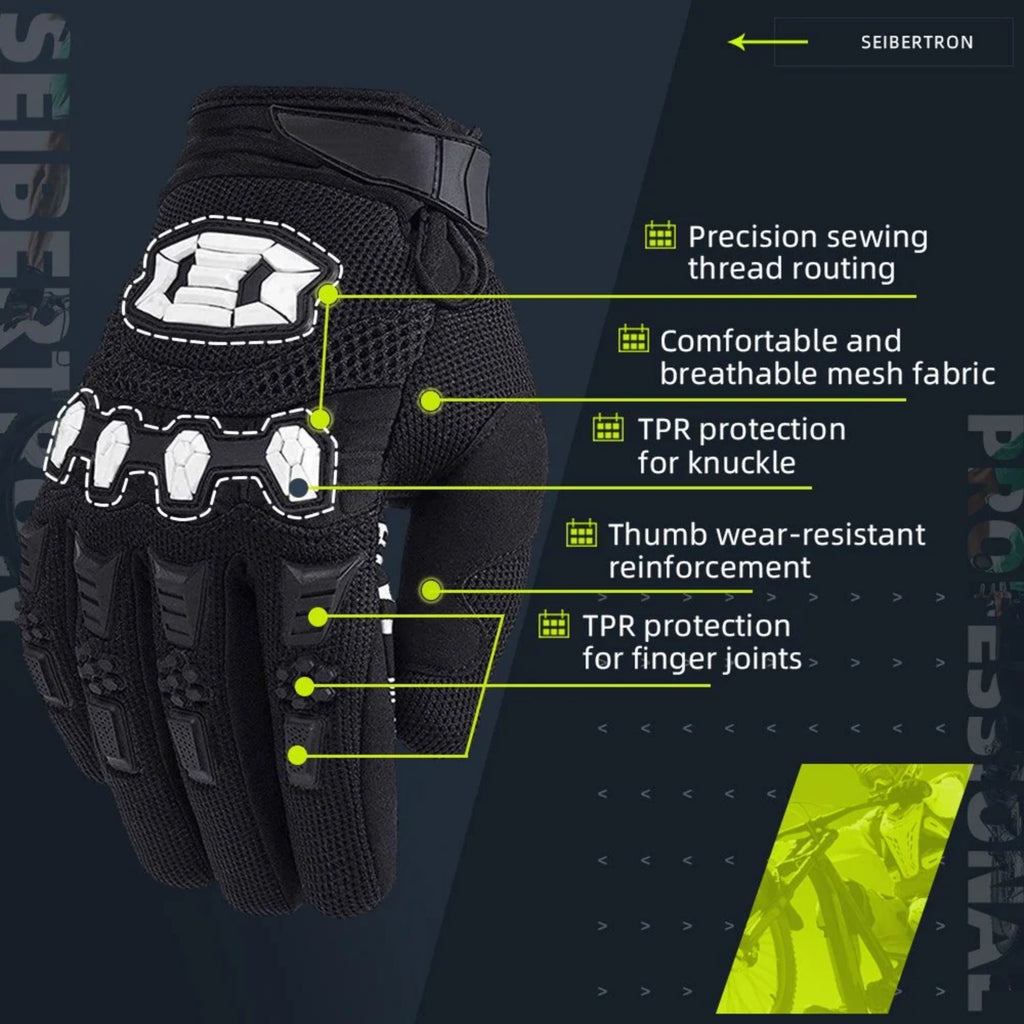 Seibertron Dirtclaw Full Finger Gloves – Sarung Tangan Motor Sport