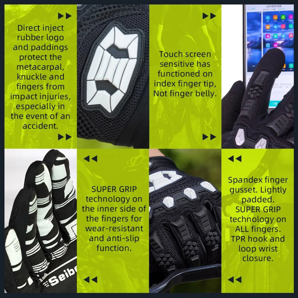 Seibertron Dirtclaw Full Finger Gloves – Sarung Tangan Motor Sport